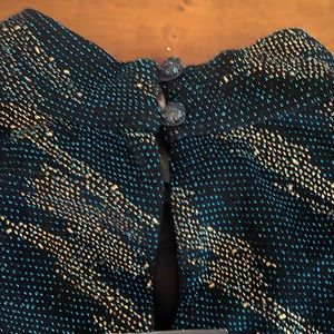 COPY - Topshop/Kate Moss designed metallic-splashed long-sleeved dress